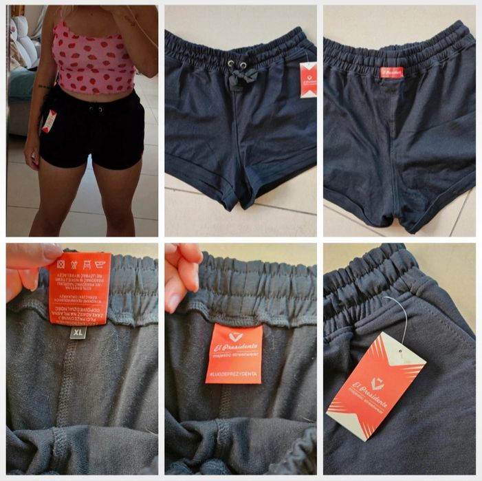 Spodenki El Presidente nowe z metką czarne bawełna 100%