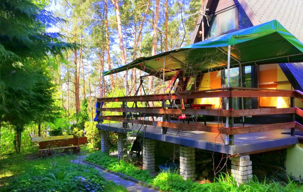 Domek kempingowy nad jeziorem płot, linia brzegowa, 40m-pomost, plaza