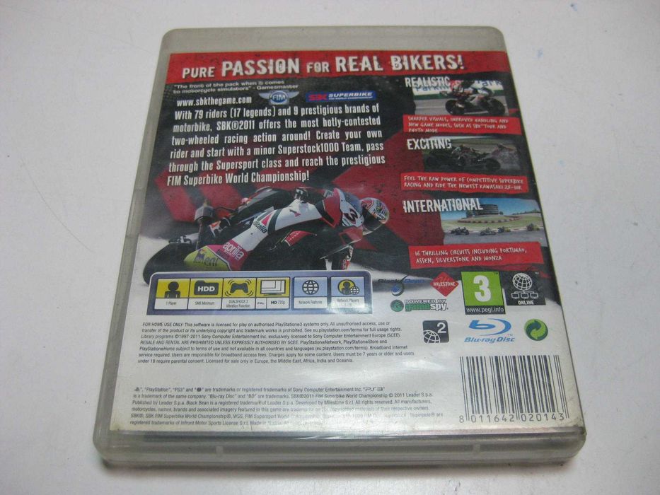 Gra na PS3 PlayStation 3 SBK 2011 Superbike Championship