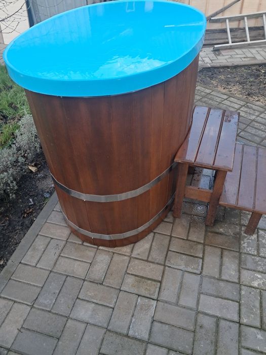 Купель з ясена для бані з поліпропіленовой вставкой