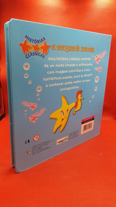 Livro Infantil - REF PINF - A Pequena Sereia, Livro com 5 Puzzles