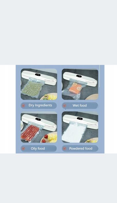 Zgrzewarka próżniowa do pakowania, folii jedzenia żywności + 5 worków