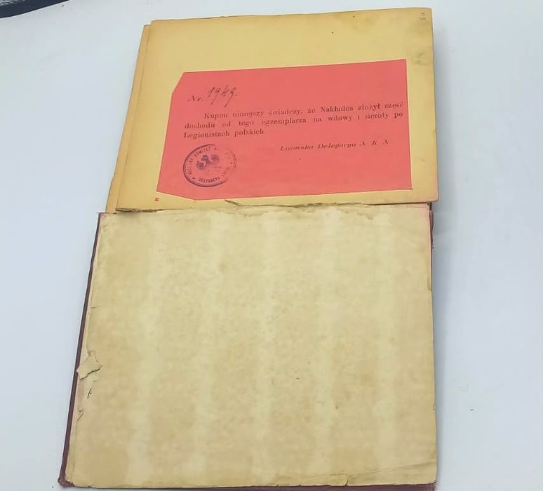 Polska Pieśń Wojenna 1916 – stara książka, Lwów, Legiony Polskie