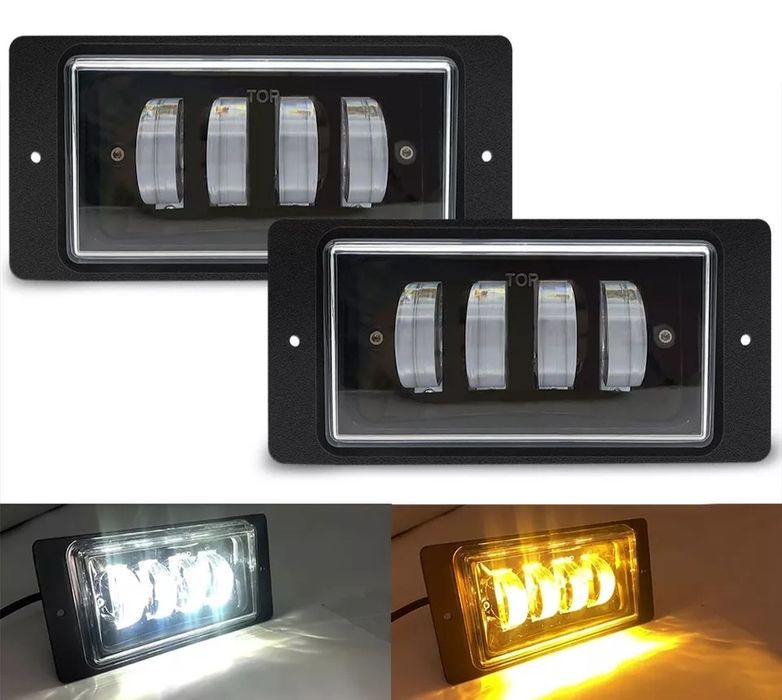 Светодиодные противотуманные фары с линзами ДХ0 СТГ ВАЗ 2110, 2115