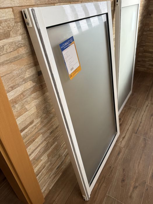 Janelas foscas de correr em aluminio branco - Vidro Duplo 125x105 cm
