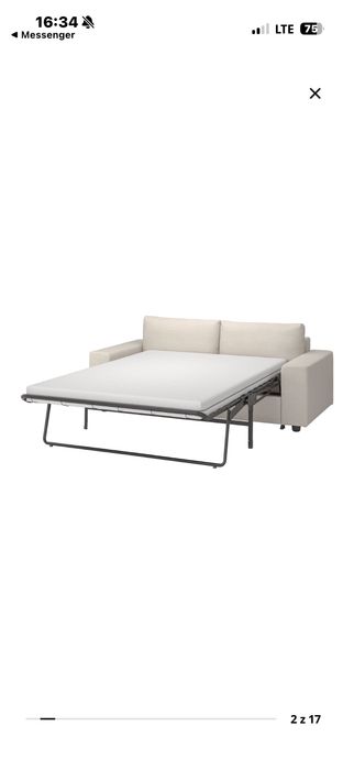 Kanapa IKEA VIMLE (zdejmowane pokrowce, rozkładana)