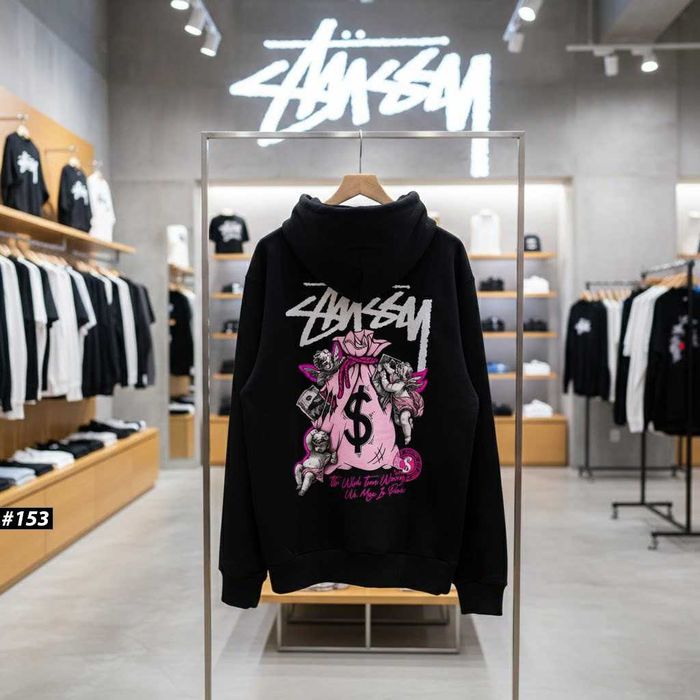 Cotton 100% | Черное Худи Stussy 8 Ball Te | Толстовка Чорна Стусси Новая | XS-XXL