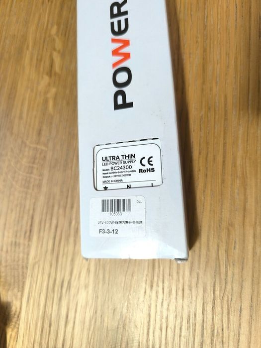 Zasilacz LED 24V 300W ultra slim do taśm LED, nowy w pudełku
