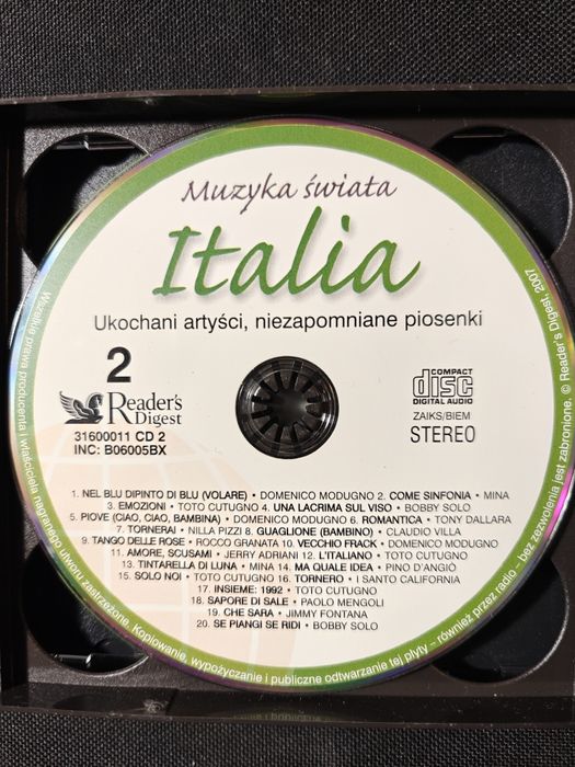 Reader's Digesta Muzyka Świata Italia 3 płyty CD