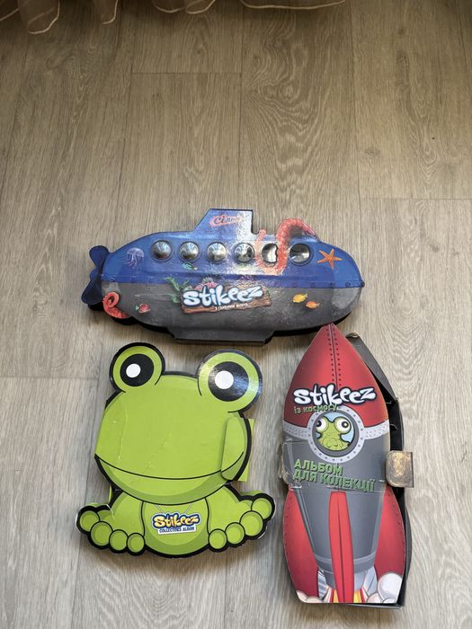 Полная коллекция Stikeez Стикизы Сильпо (Лягушка, Ракета, Подводная лодка)