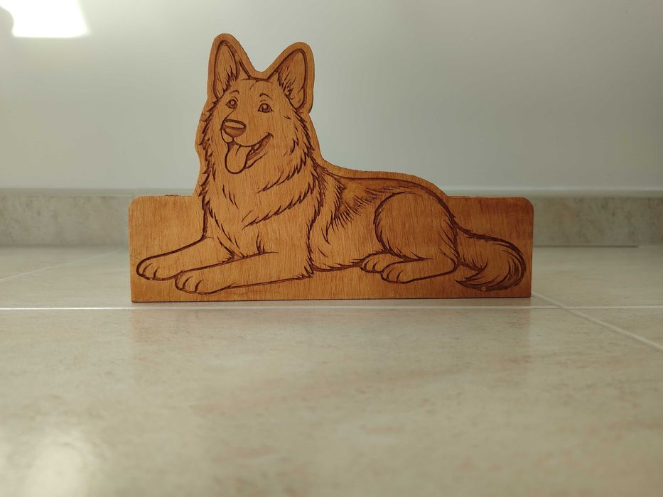 Comedouro/Bebedouro Personalizado em Madeira