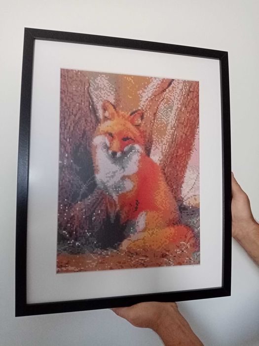 Quadro Pintura Diamante: Raposa