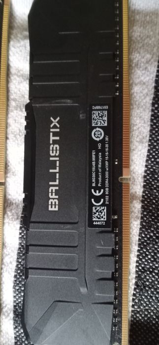 Memória ddr4 16gb 3000mhz Ballitix