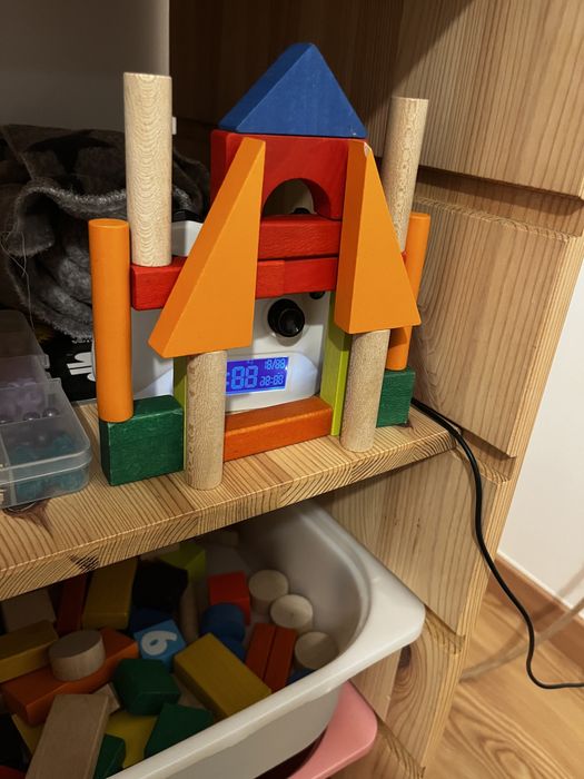 Conjunto blocos construcao em madeira para criar - brinquedo infantil