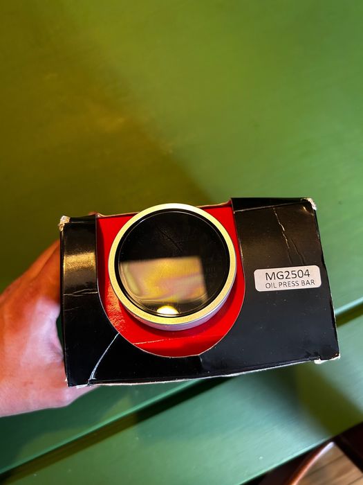 Manómetro Pressão de Óleo 52mm 7cores com aviso de pico ( Novo )