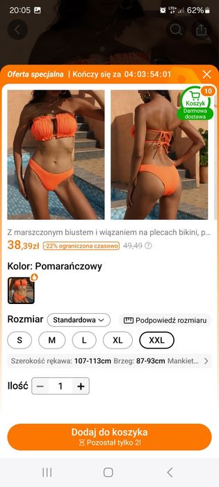 Strój kąpielowy 46 nowy