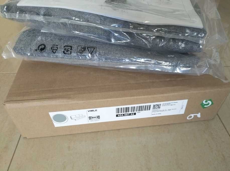 Sofá 3 lugares, c/braços largos cinzento VIMLE