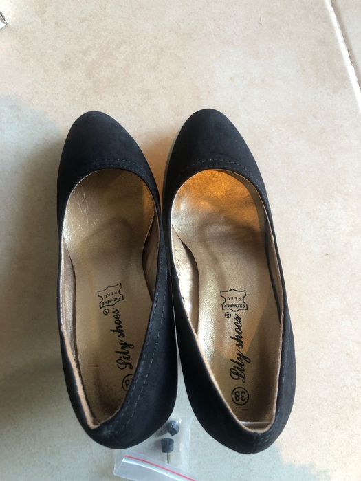 Sapatos com saltos altos escarpins estilo louboutin 38