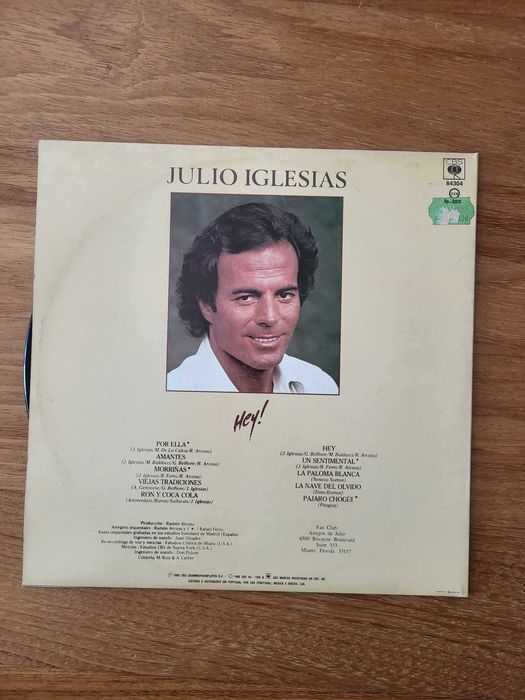 Disco Vinil | "Hey!", Julio Iglesias