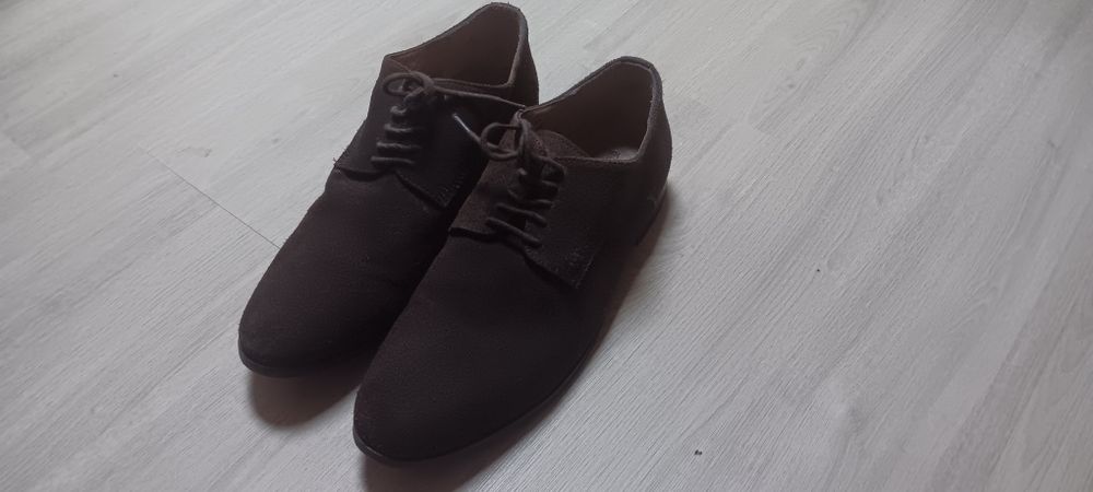 Sapatos Homem em pele (Nobuck) castanho