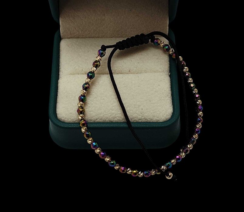 Piękna Złota Bransoletka na Sznurku 1,01 G / 585