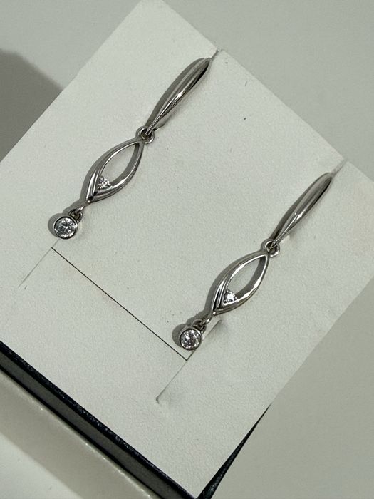 Сережки біле золото 585 проба 2,7 гр