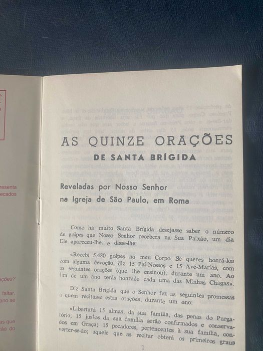 livro as quinze orações de santa brigida