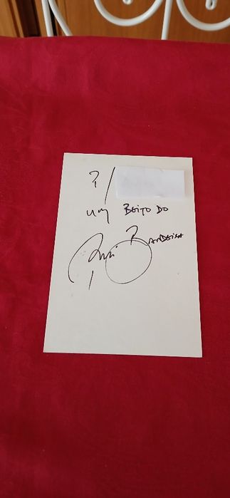 Postal Rui Bandeira, autografado