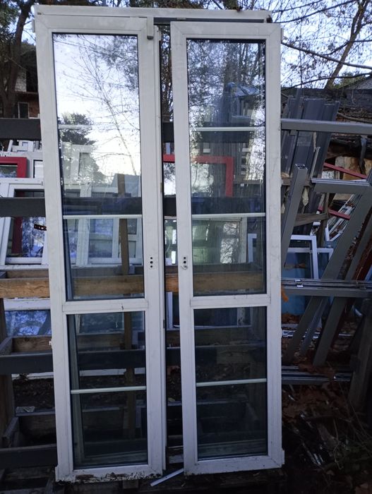 Drzwi balkonowe 118 x 236 z ruchomym słupkiem 1180 x 2360 mm okazja!