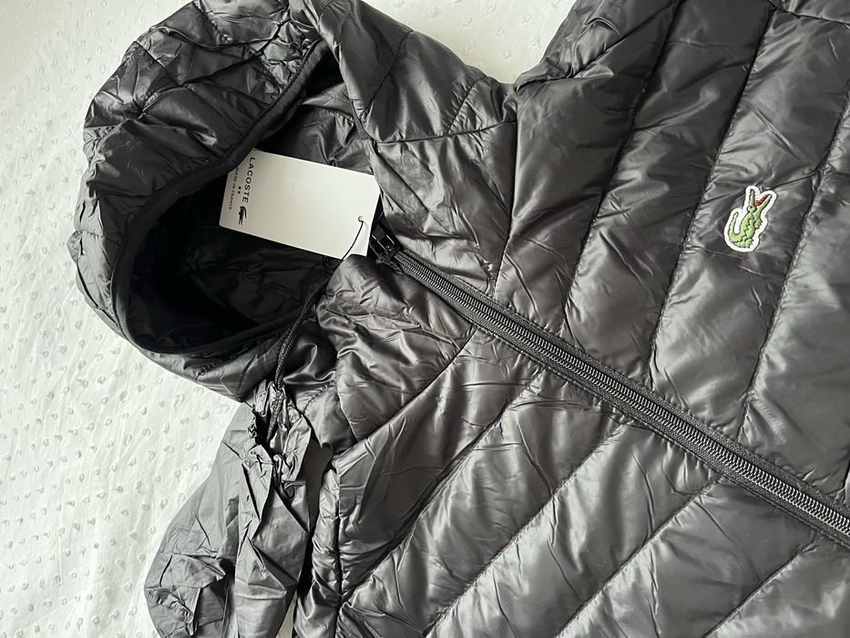 Kurtka pikowana Lacoste nowa czarna S