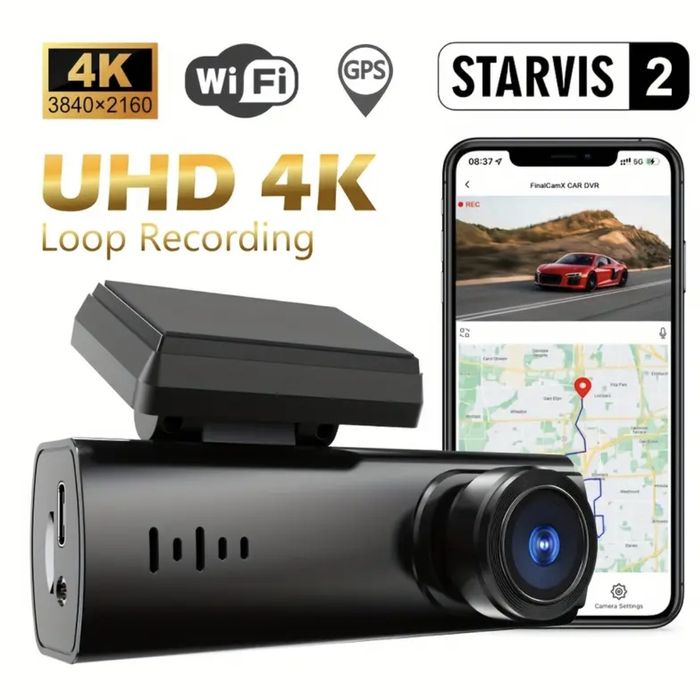 ТОП! Відеореєстратор by Xiaomi UHD 4К Wi-Fi GPS карта пам'яті STARVIS