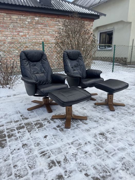 Крісло реклайнер шкіряне (00139,00140) крімло релакс