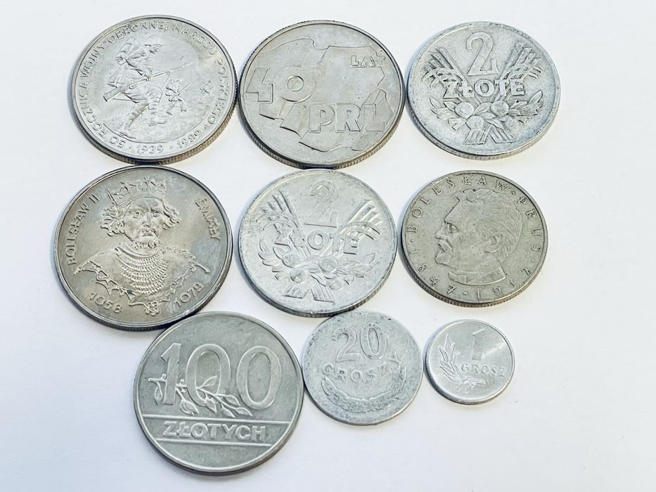 Monety PRL zestaw 9 monet
