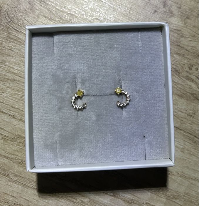 Позолочені сережки-пусети Pdpaola