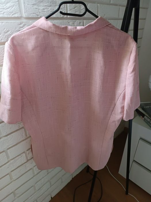 Żakiet krótki rękaw bluzka koszula 42 XL