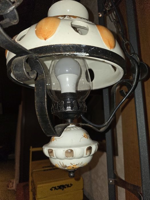 Stara Lampa niemiecka majolika lata 50-70