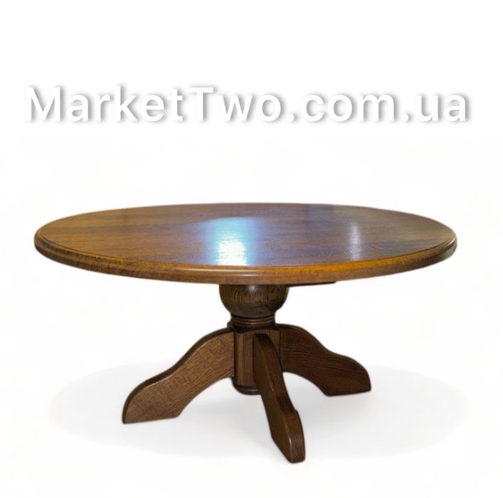 Стіл дубовий журнальний круглий ( 141101)