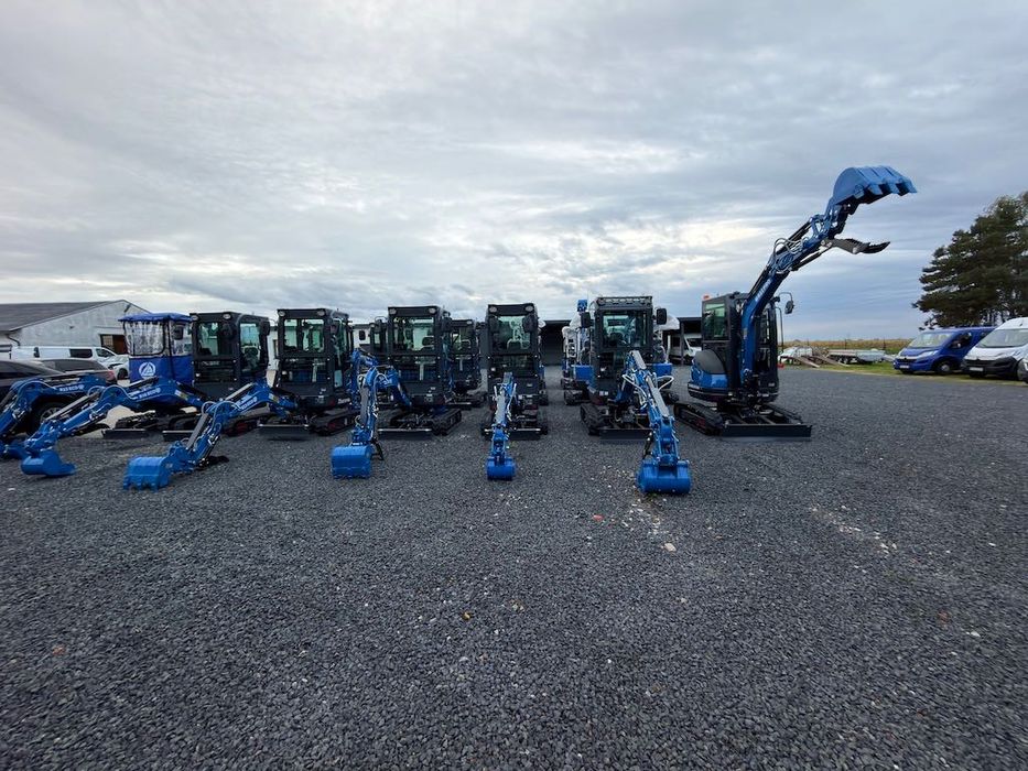 Nowa Minikoparka RIPPA R06 R10 R15 R18 R22 PRO z kabiną i bez kabiny kamerą silnik Kubota 2 i 3 CYLINDRY  rozsuwane podwozie Transport GRATIS Leasing
