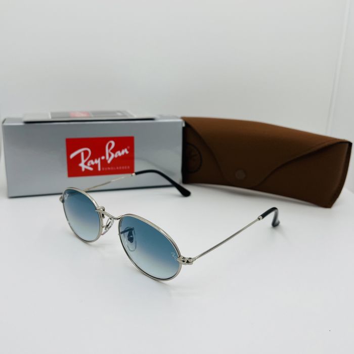 Солнцезащитные очки Ray Ban Oval 3547 Silver-Blue Gradient 50мм стекло
