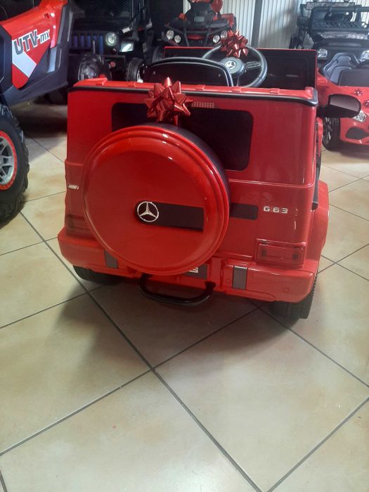 Samochód Mercedes G63 czerwony na akumulator dla dzieci