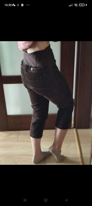 Krótkie Spodnie rybaczki ciążowe S h&m mama