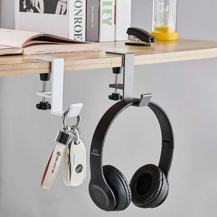 ‼️ Warlor L1 (Black) - держатель подставка крючок для наушников с зажимом