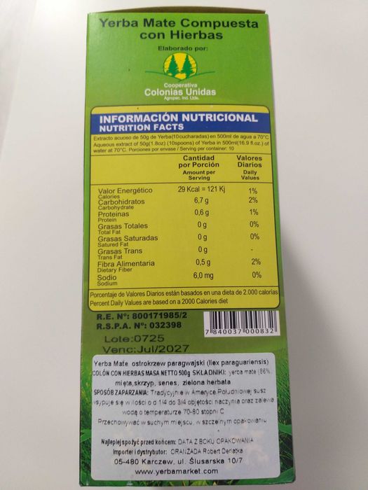 Yerba mate z ziołami 500g