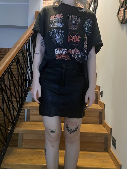 Skórzana spódniczka mini PULL&BEAR 36 S