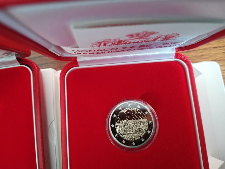 Mónaco 2025 - Conjunto das 2 moedas proof Mónaco 2025