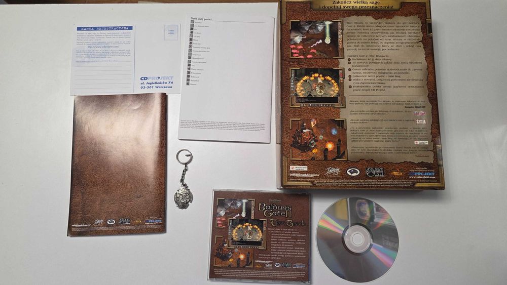 PC Baldurs gate II Tron Bhaala z brelokiem premierowe wydanie polskie