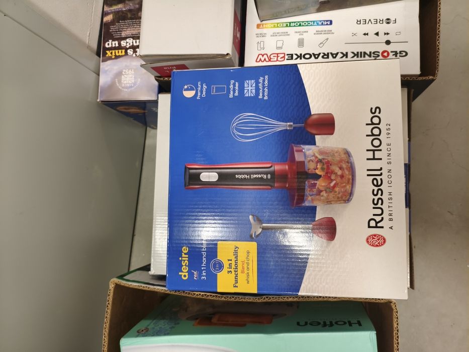 RUSSELL HOBBS Desire Czerowny Blender 3w1 Rozdrabniacz + 4 Dodtatki 50