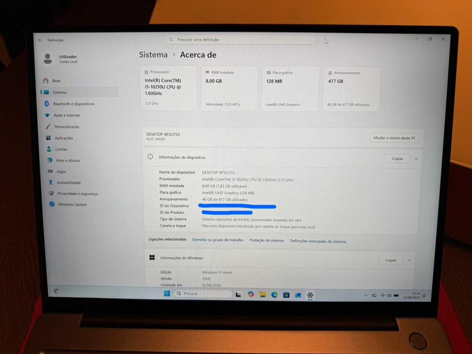 Portátil Huawei Matebook 14 2020