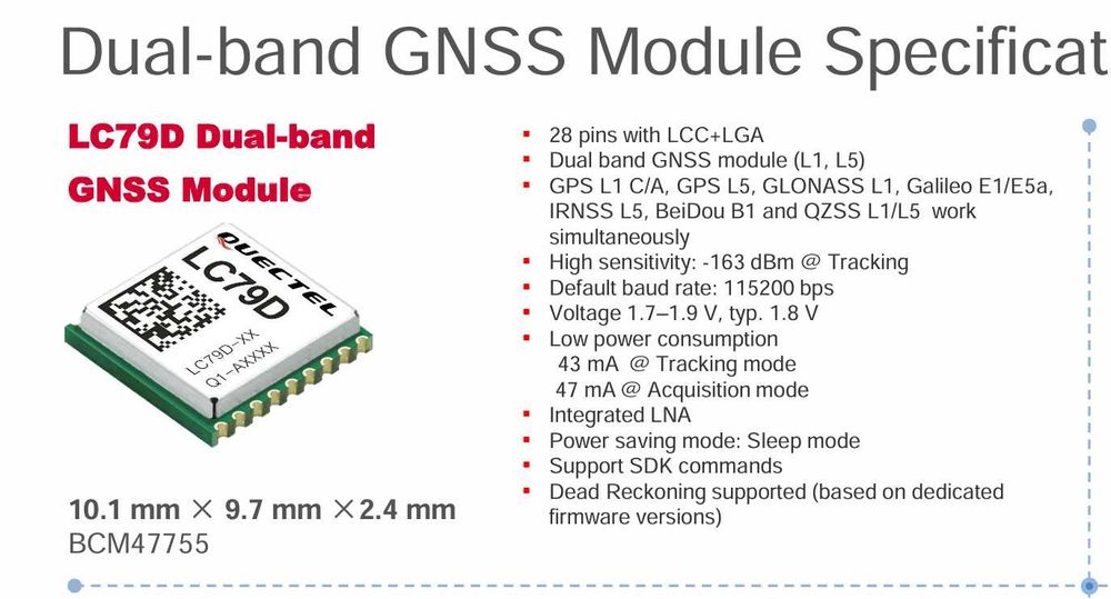 Quectel LC79D development board L1 L5 Multi-GNSS GPS