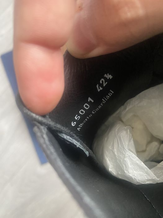 Alberto Guardiani чоловічі фірмові шкіряні туфлі Р.42 27 см